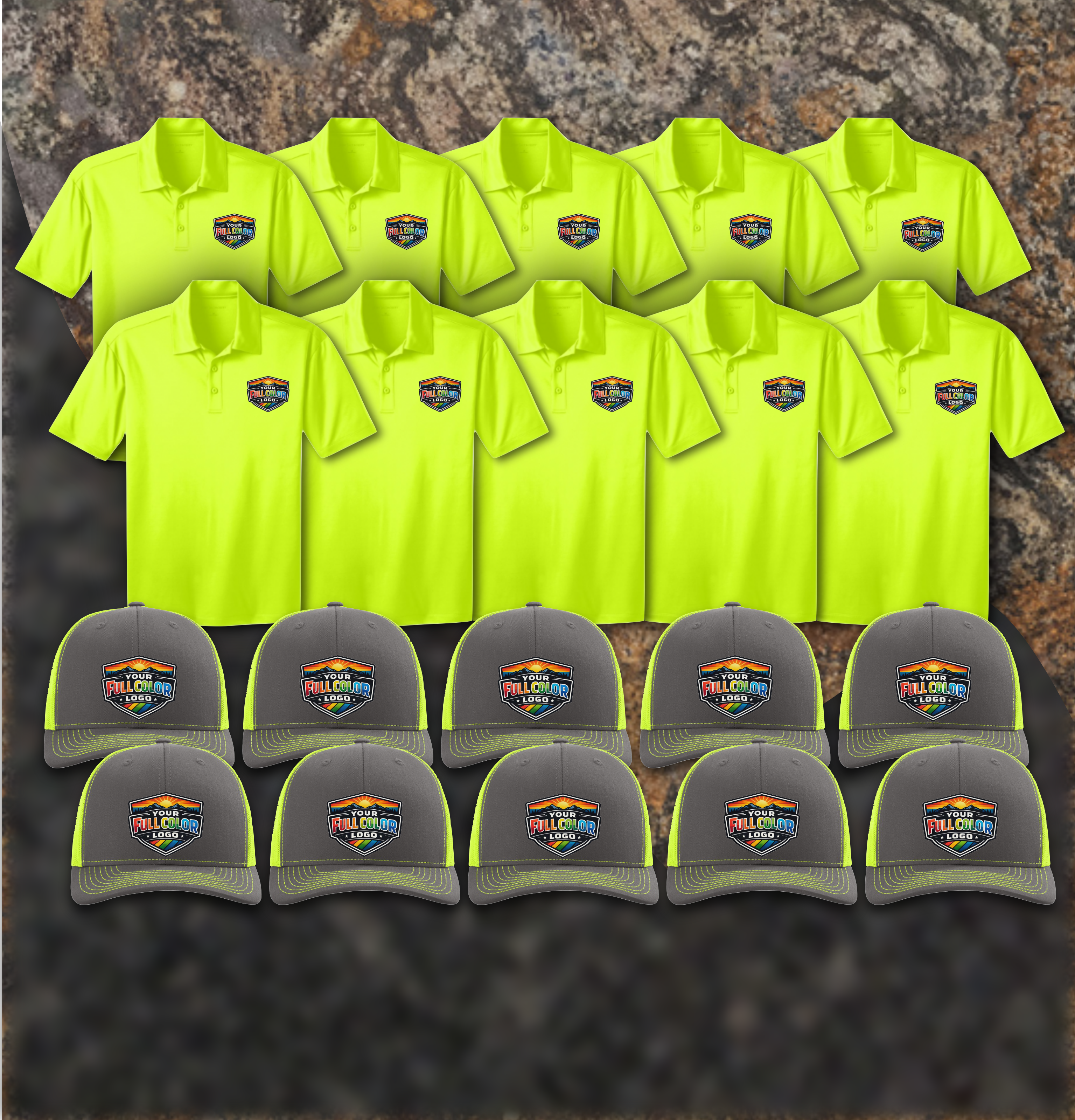10 Hat + 10 Polo Bundle