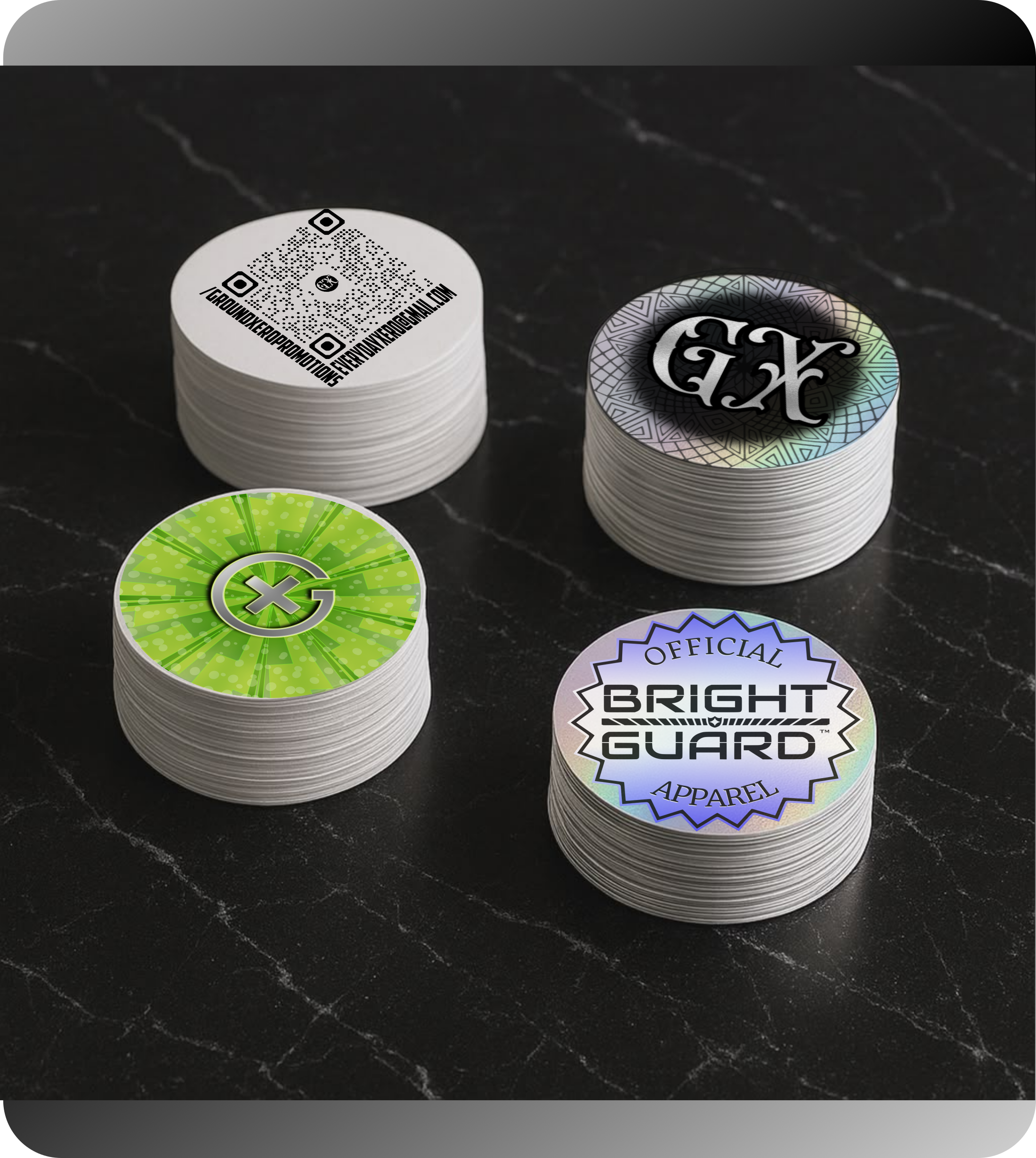 2" Round Pre-Cut Stickers