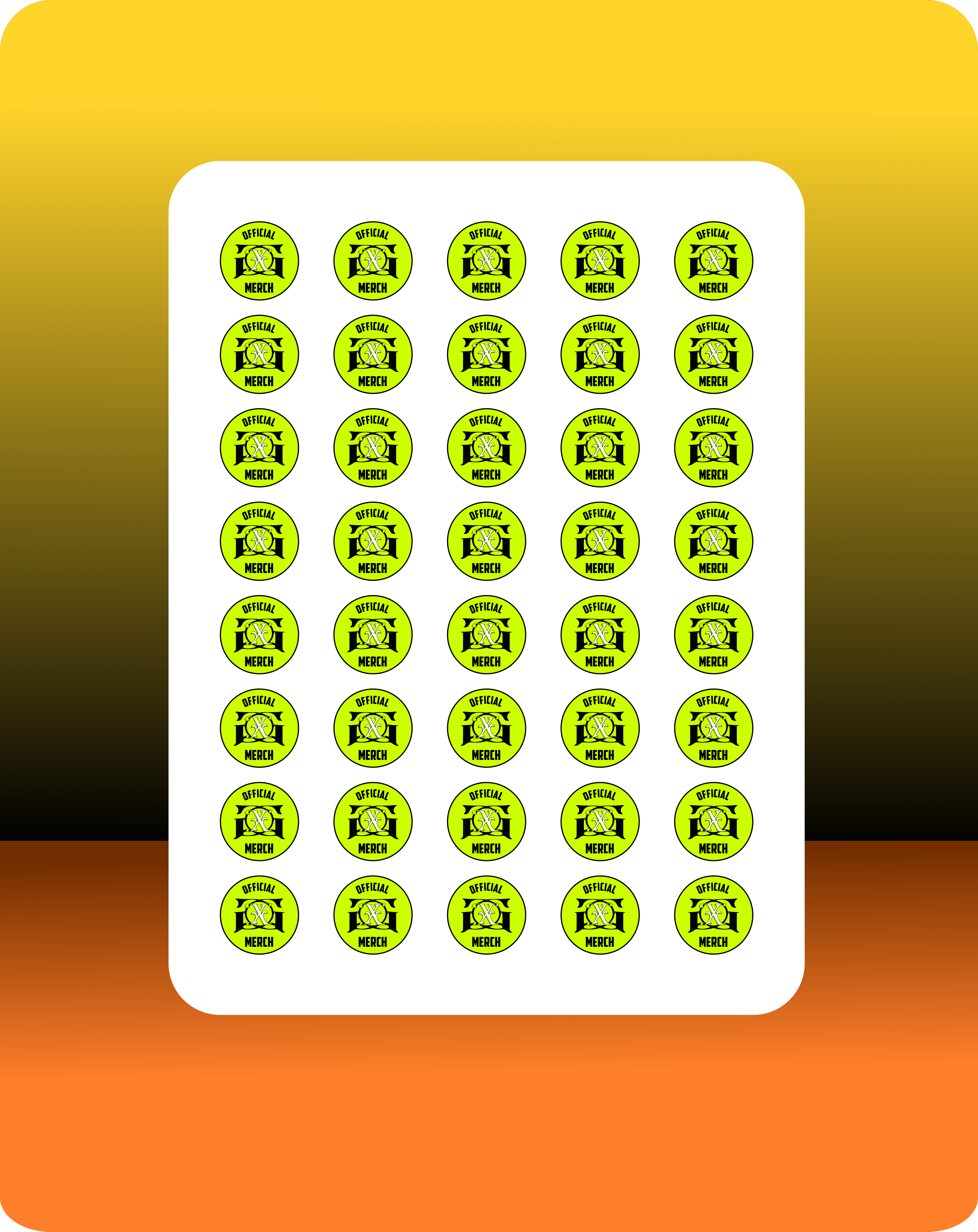 1" Round Mailer and Merch Stickers